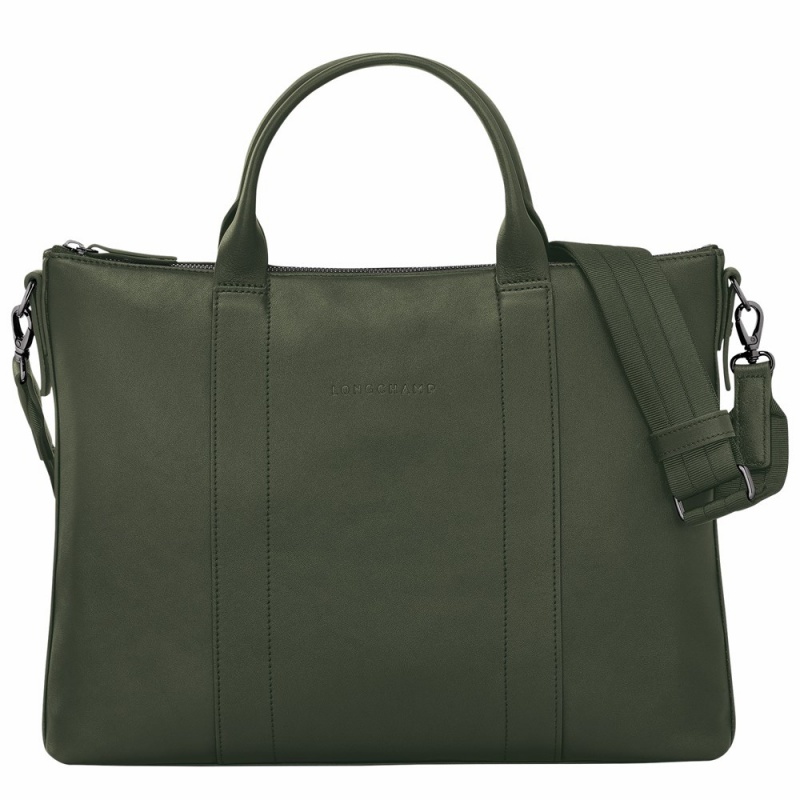 Green Longchamp Longchamp 3D Men's Briefcase Bags